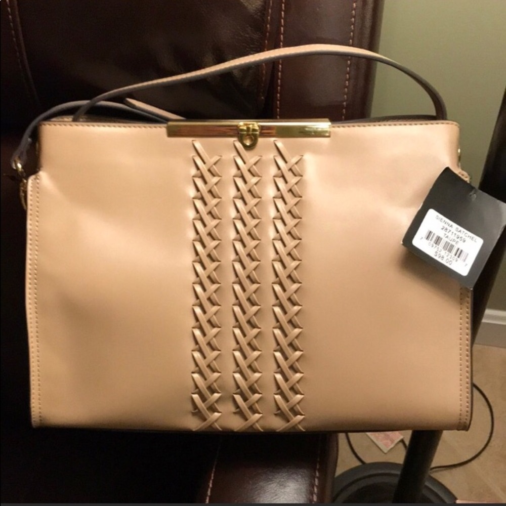NANETTE LEPORE SIENNA SATCHEL/CROSSBODY TAUPE NWT
